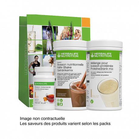 Pack Fit & Forme Herbalife Nutrition. 3 produits essentiels Formula 1 + thé détox + mélange PDM