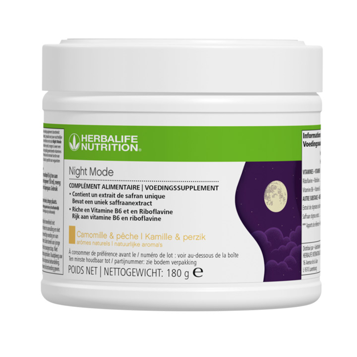 Boisson Night Mode Herbalife saveur camomille & pêche : Le Secret d'un Sommeil de Qualité