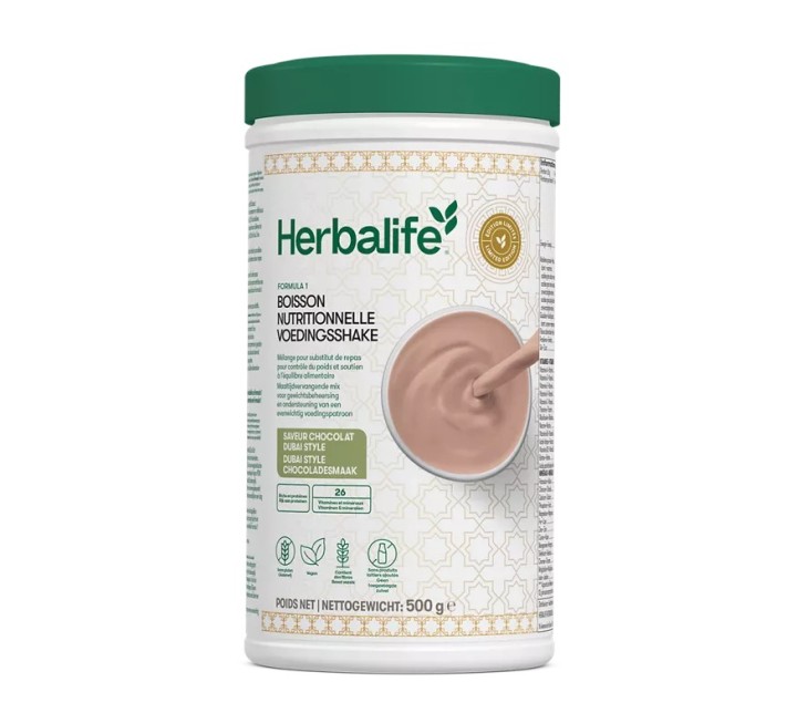 Boisson Formula 1 chocolat Dubaï style Herbalife Nutrition. Edition limitée
