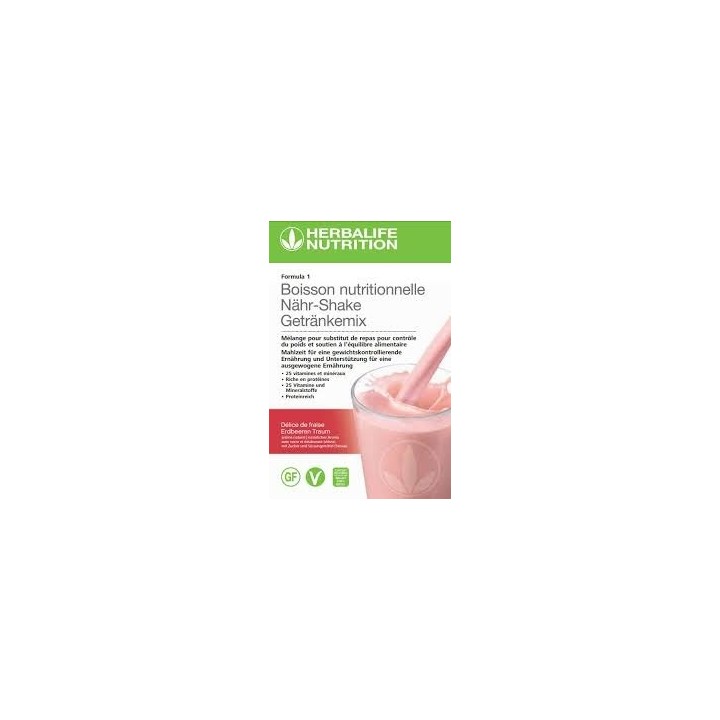 Profitez d'une nutrition équilibrée avec le repas minceur Herbalife F1 délice de fraise