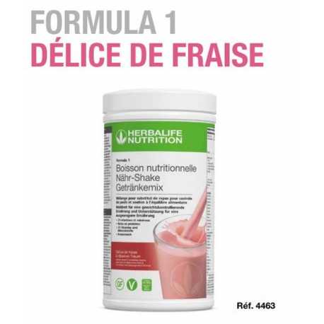 Nouvelle boisson Formula 1 Herbalife délice de fraise en poudre 