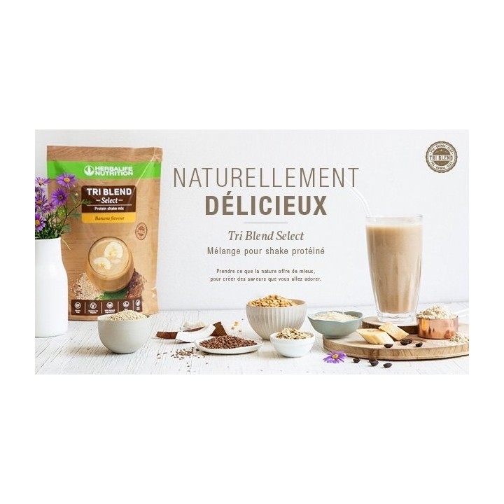 Boisson Tri Blend select Herbalife. Shake protéiné vegan sans gluten 