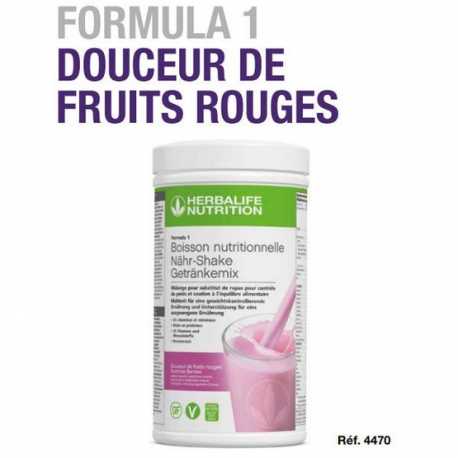 Profitez d'une nutrition équilibrée avec le repas prise de poids Herbalife F1 délice de fruits rouges 