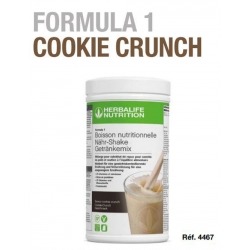 Boisson minceur Formula 1 Herbalife Cookies & Crunch sans gluten sans vegan nouvelle génération 