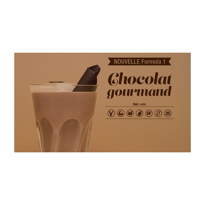 Boisson minceur Formula 1 Herbalife au chocolat gourmand vegan sans gluten 