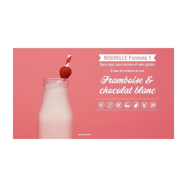 Profitez d'une nutrition équilibrée avec le repas prise de poids Herbalife framboise & chocolat blanc