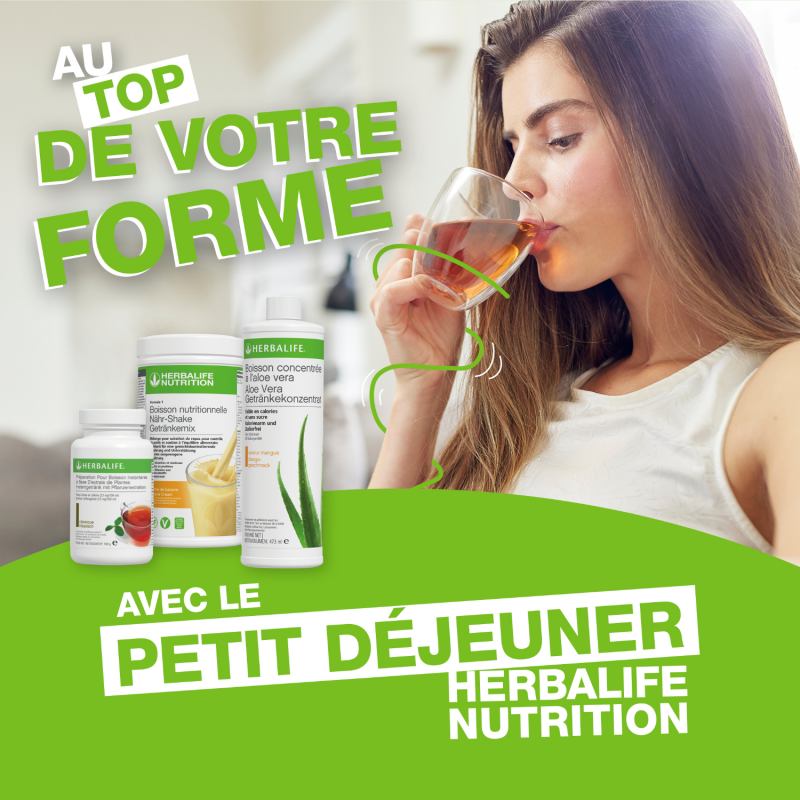 Pack Petit-Déjeuner Herbalife : Formula 1 + Thé détox + Aloé mangue -  Membre Indépendant Herbalife